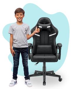 Dětská židle na hraní HC - 1004 černá s bílými detaily