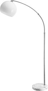 FurniGO Designová oblouková stojanová lampa s mramorovou základnou - nastavitelná 190 - 200 cm