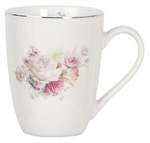 Clayre eff Porcelánový hrníček FLOWER ROSES