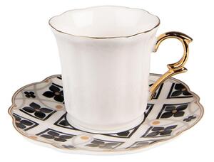 Clayre eff Espresso porcelánový šálek s podšálkem
