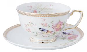 Clayre eff Porcelánový šálek s podšálkem