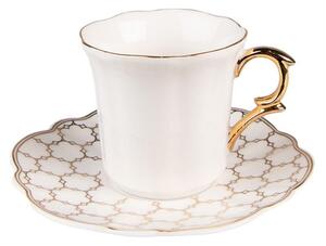 Clayre eff Espresso porcelánový šálek s podšálkem