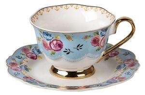 Clayre eff Porcelánový šálek s podšálkem