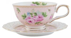 Clayre eff Porcelánový šálek s podšálkem
