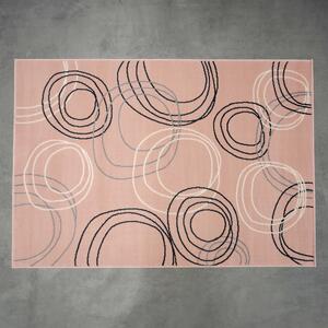 Kusový koberec Kruhy powder pink 120x170 cm