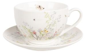 Clayre eff Porcelánový šálek s podšálkem WILDFLOWER FIELDS Clayre & Eef WFFKS