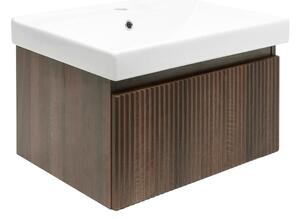 Koupelnová skříňka s umyvadlem SAT Evolution 58x30x44,8 cm ořech mat SATEVO60NAU1