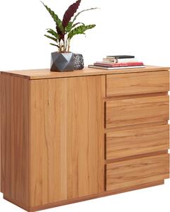 KOMODA, jádrový buk, barvy buku, 120/89,2/41 cm Linea Natura - Široké komody