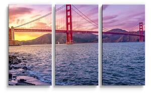 Sablio Obraz - 3-dílný Golden Gate 5 - 120x80 cm