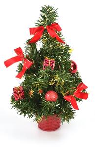 Vánoční stromek zdobený Lisa červená, 30 cm
