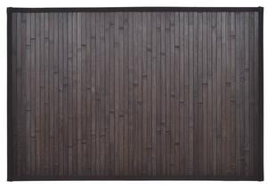 Bambusová koupelnová předložka 60 x 90 cm tmavě hnědá