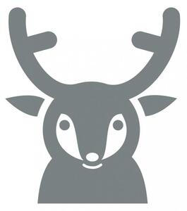 Pieris design Samolepka na zeď vykukující jelen bílá