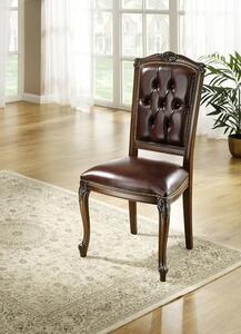 (3788) CASTELLO kožená hnědá židle - set 2ks