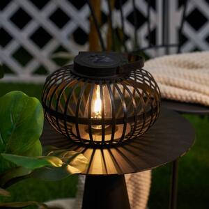 Pauleen Solární stolní lampa LED SUNSHINE BLISS, černá, 17 cm, IP44, Černá, Bambus, Young lifestyle
