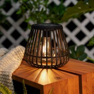 Pauleen LED stolní lampa SUNSHINE GLIMMER na solární napájení, černá, IP44, Černá, Bambus, Young lifestyle