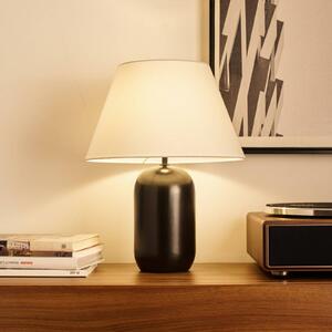 Pauleen Stolní lampa MYSTIC SHINE, bílá/černá, výška 45 cm, Bílá / opál, Obývací pokoj / jídelna, Textil / tkanina / hedvábí, Young lifestyle