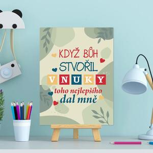 Sablio Dárková cedulka Když Bůh stvořil vnuky: 30x40 cm