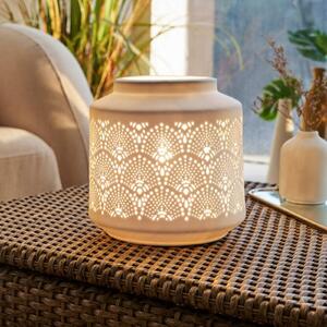Pauleen Stolní lampa PRETTY SUNKISS, bílá, výška 18 cm, porcelán, Bílá / opál, Obývací pokoj / jídelna, Keramika, Young lifestyle