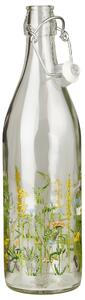 Skleněná lahev s klipem Summer Field 1,1 l