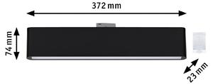 Paulmann LED lištová lampa URail Ceris, černá, 3 000 K, 37 cm, stmívatelný, Černá, Obývací pokoj / jídelna, Hliník, Moderní