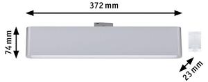 Paulmann LED lištová lampa URail Ceris, chrom, 3 000 K, 37 cm, stmívatelný, Hliník / šedá / zinek, Obývací pokoj / jídelna, Hliník, Moderní