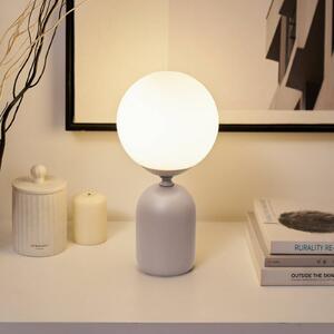Pauleen Stolní lampa GLOWING CHARM, šedá, 30 cm, keramika/sklo, Hliník / šedá / zinek, Obývací pokoj / jídelna, Sklo, Young lifestyle, Koule