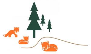 Pieris design Samolepky Lišky v lese