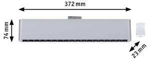 Paulmann LED lištová lampa URail Zelos, chrom, 3 000 K, 37 cm, stmívatelný, Hliník / šedá / zinek, Obývací pokoj / jídelna, Hliník, Moderní