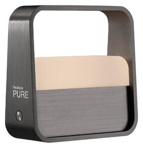 Stolní lampa PURE, PURE Go, stmívatelné, Šedá, Obývací pokoj, Hliník, Moderní