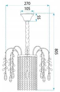 Závěsné svítidlo TOOLIGHT SWE090-CP 30cm ZLATÁ 3x patice E14