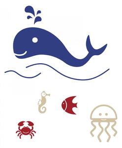 Pieris design Mořská zvířátka - sada samolepek na zeď