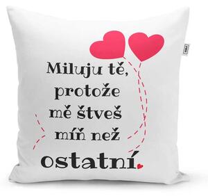 Sablio Polštář Miluju tě, protože mě štveš míň než ostatní: 40x40 cm