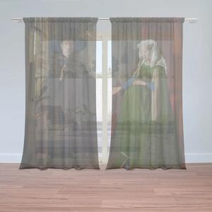 Sablio Záclony Svatba manželů - Jan van Eyck: 2ks 150x250cm