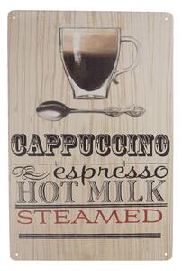 Clayre eff Plechová cedule CAPPUCCINO