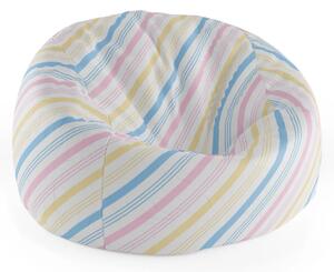Sablio Sedací vak Cocoon Tříbarevné pruhy - 75 x 45 x 35 cm