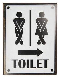 Clayre eff Plechová cedule TOILET