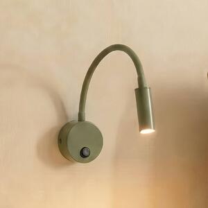 TK Lighting Nástěnné světlo Lagos, olivově zelené/černé, G9, výška 45 cm, kov, stmívatelný, Zelená, Ložnice, kov