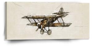 Sablio Obraz Historický dvouplošník Vintage - 110x50 cm