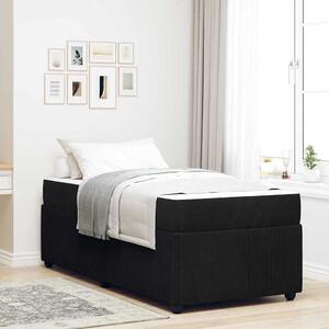 VidaXL Rám postele 90 x 200 cm textil [3398352] Barva: Černá