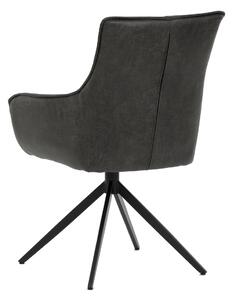 Jídelní židle šedá látka, otočná DCH-355 GREY2