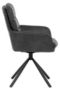 Jídelní židle šedá látka, otočná DCH-356 GREY2