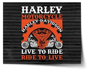 Sablio Plakát Harley-Davidson Live to ride, ride to live - 60x40 cm