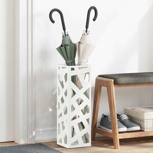 VidaXL Stojan na deštníky 15,5 x 15,5 x 49 cm Ocel [868499] Barva: Bílá