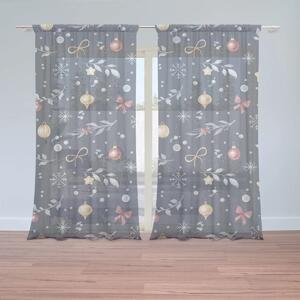 Sablio Vánoční záclony Štědrovečerní noc: 2ks 150x250cm