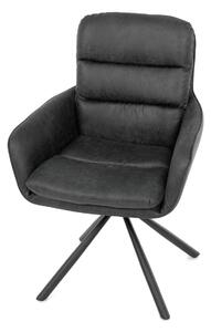 Jídelní židle šedá látka, otočná DCH-356 GREY2