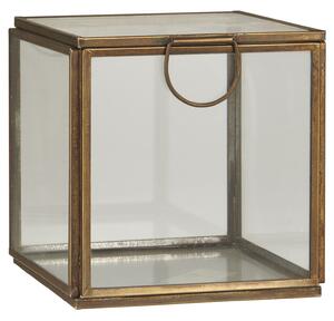 Skleněný úložný box Metal