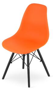 Pomerančová židle YORK OSAKA s černými nohami