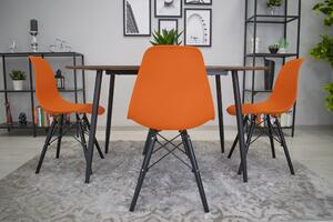 Pomerančová židle YORK OSAKA s černými nohami
