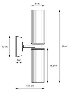 Markslöjd 109236 - Koupelnová nástěnná lampa RIMINI 2xG9/20W/230V IP44 mosaz