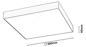 Rabalux 77000 - LED Koup stropní svítidlo TARTU 24W/230V 2800/4000/6000K IP44
